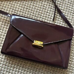 Etienne Agner Vintage Patent Leather purple plum purse